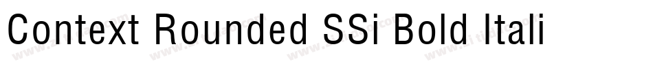 Context Rounded SSi Bold Italic字体转换